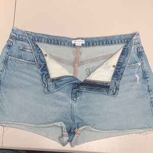 Good American Light Wash Jean Shorts